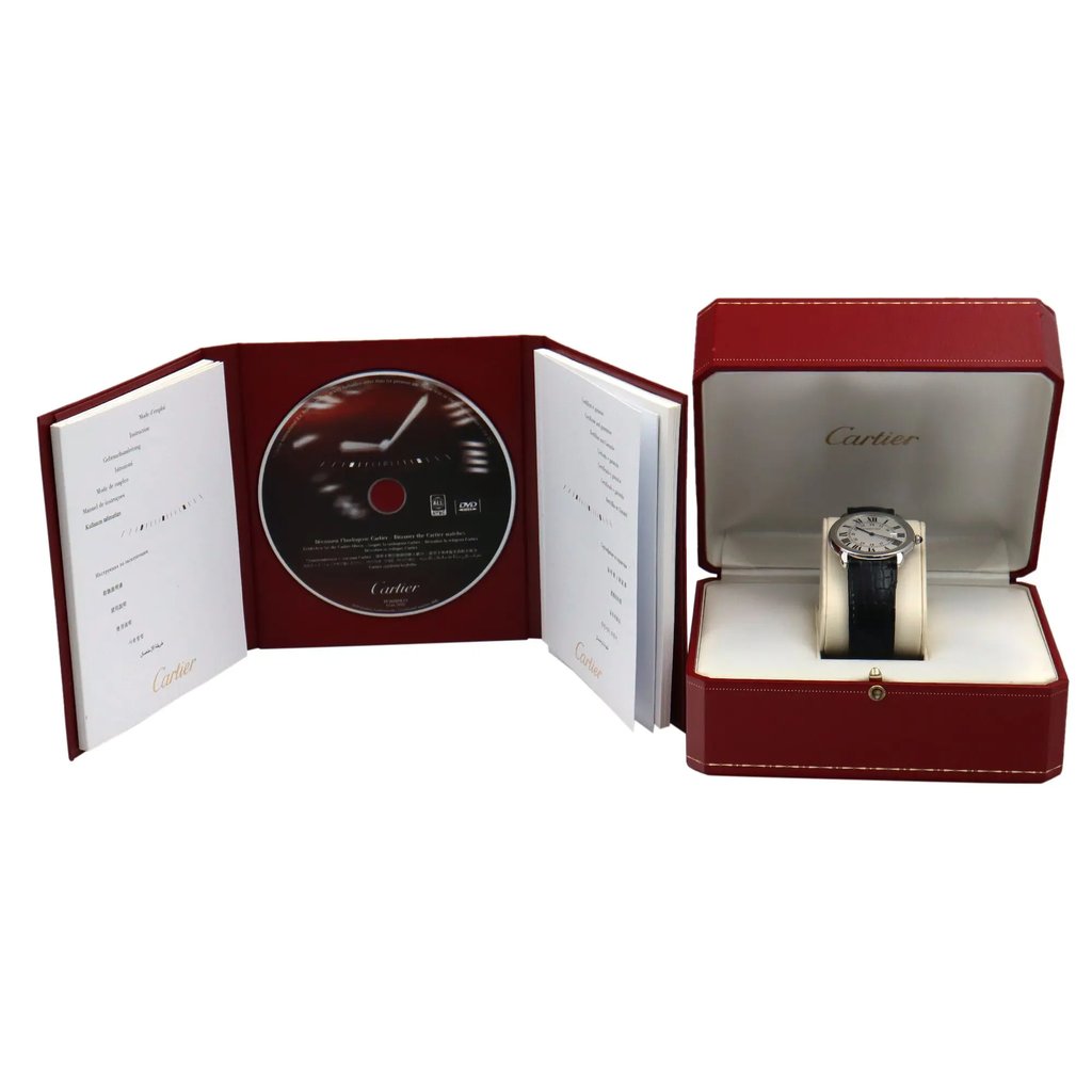  Full View Box, Documents and Cartier W6700255 With Watch In The Image 