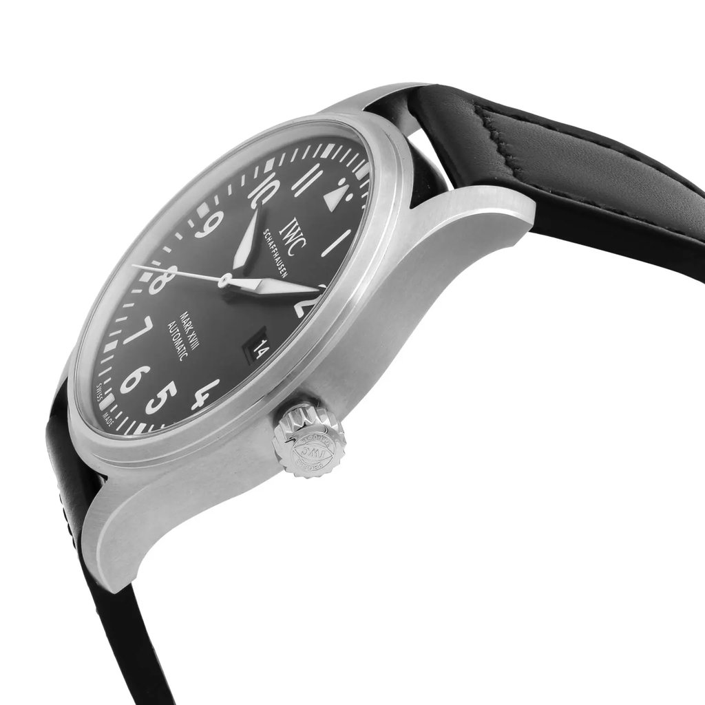 View Of Crown Facing Side Of IWC IW327001 Stainless Steel Watch Unworn Condition