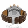 Back View Of {Caseback} Back Case And Closed Leather Band Of Breitling CB014012 / A722 Watch Display Model Condition