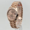 View Of Crown Facing Side Of Rolex 278275 Rose Gold Watch New Condition