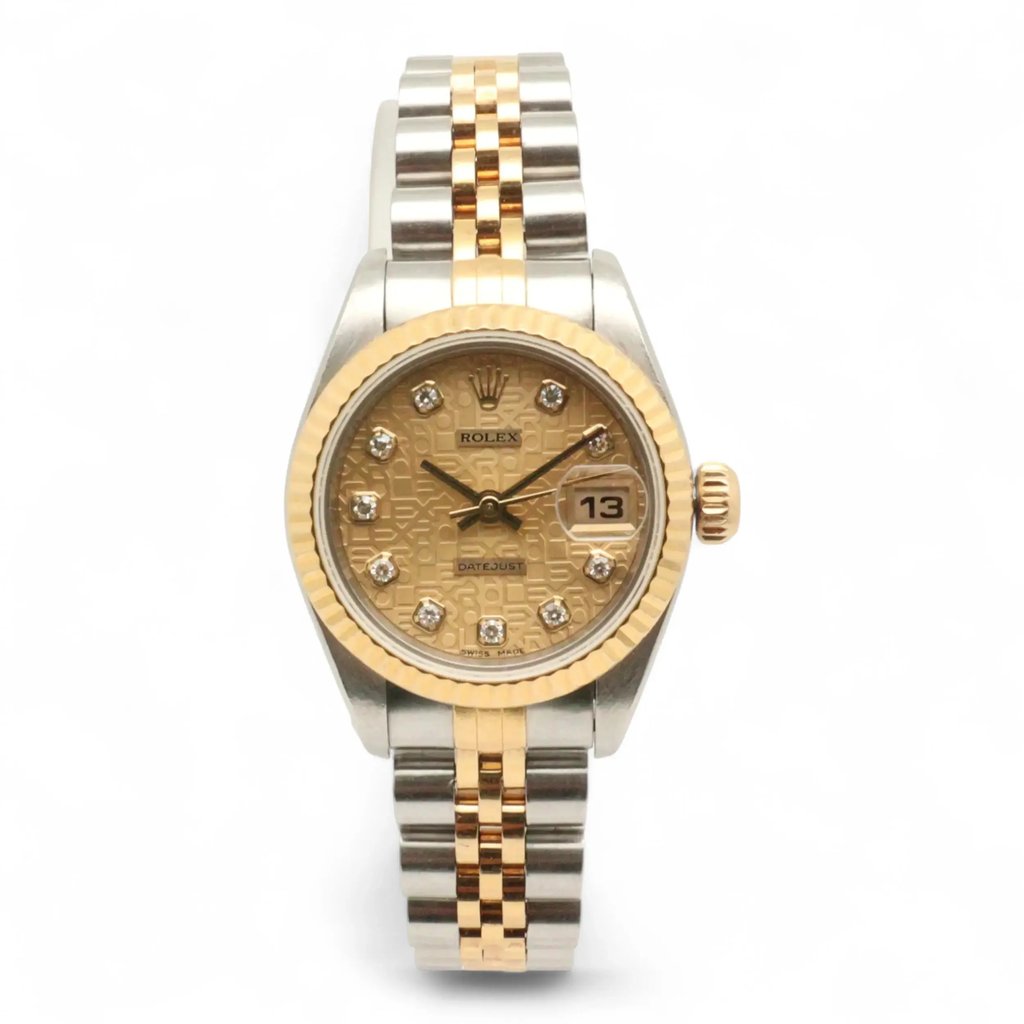 Front Full View Of Rolex 79173 Stainless Steel Watch Pre Owned Condition Good