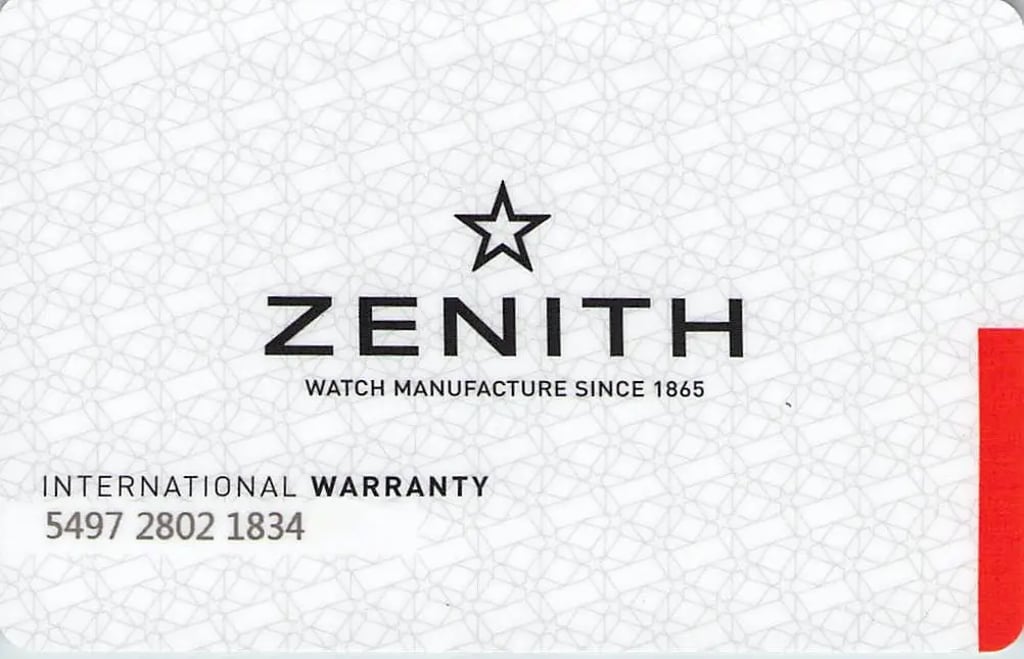 9th image of Zenith 03.2122.685/21.C493 Wristwatch, Unworn condition