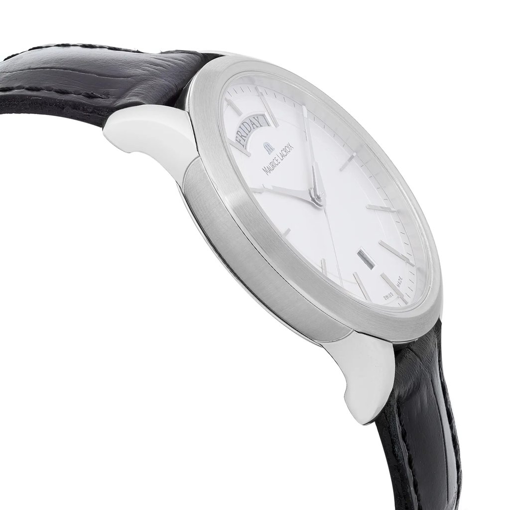 View Of Opposite Crown Facing Side Of Maurice Lacroix LC1007-SS001-130 Stainless Steel Watch Unworn Condition