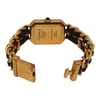 Back View Of Screwback Back Case And Open Gold Plated Band Of CHANEL H0001 Watch Pre Owned Condition