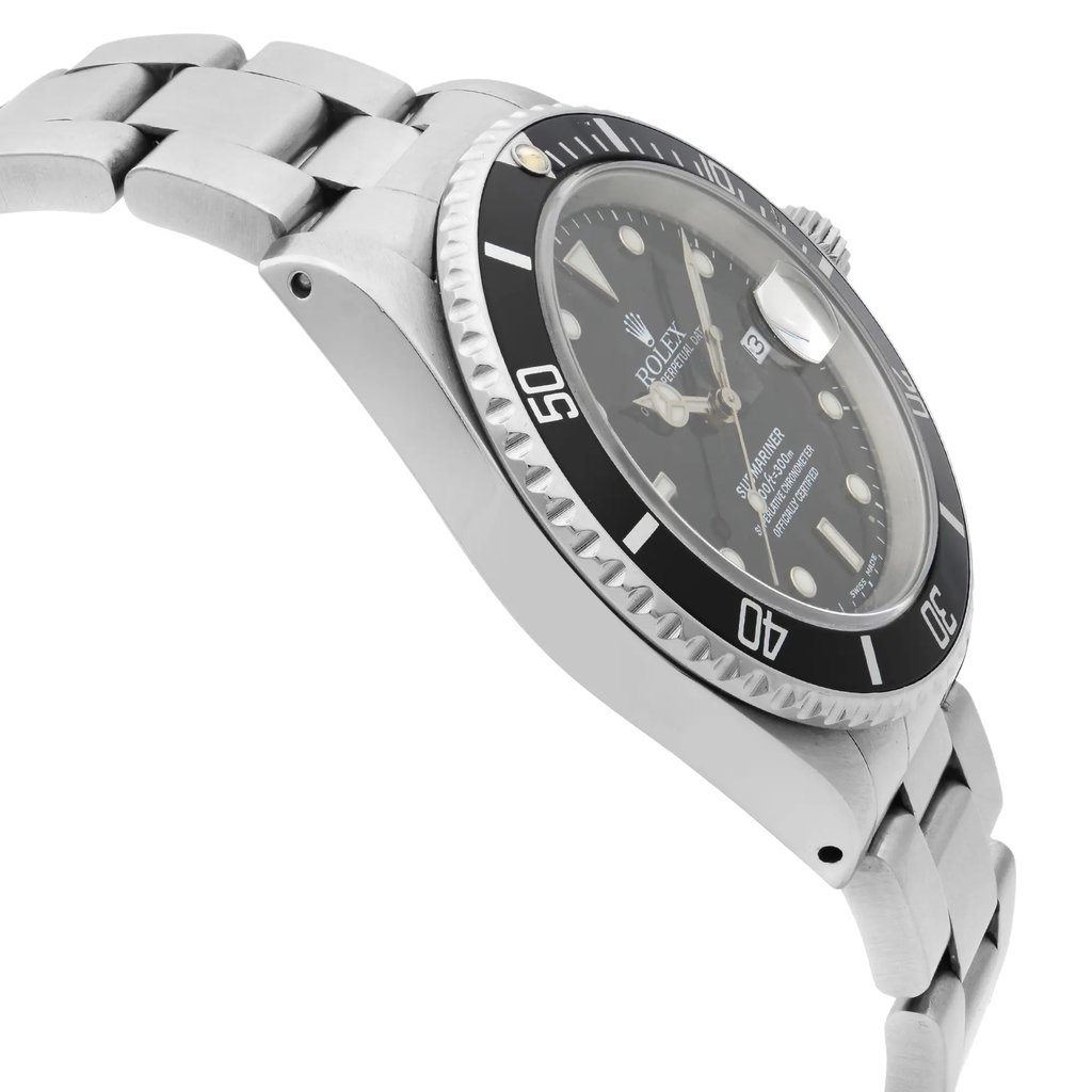 View Of Opposite Crown Facing Side Of Rolex 16610 Stainless Steel Watch Pre Owned Condition
