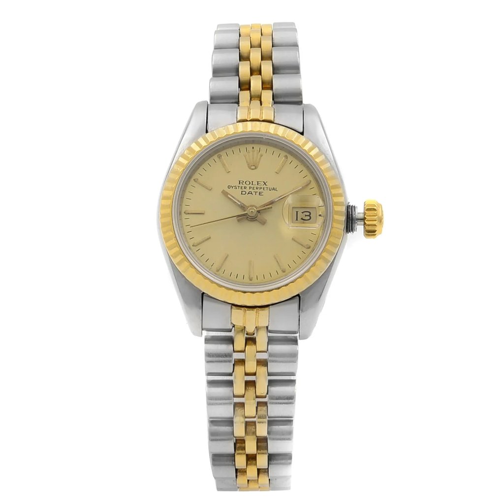 Front Full View Of Rolex 69173 Stainless Steel Watch Pre Owned Condition {Product Condition}