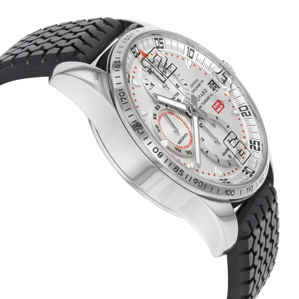 View Of Opposite Crown Facing Side Of Chopard 168459-3009 Stainless Steel Watch Pre Owned Condition