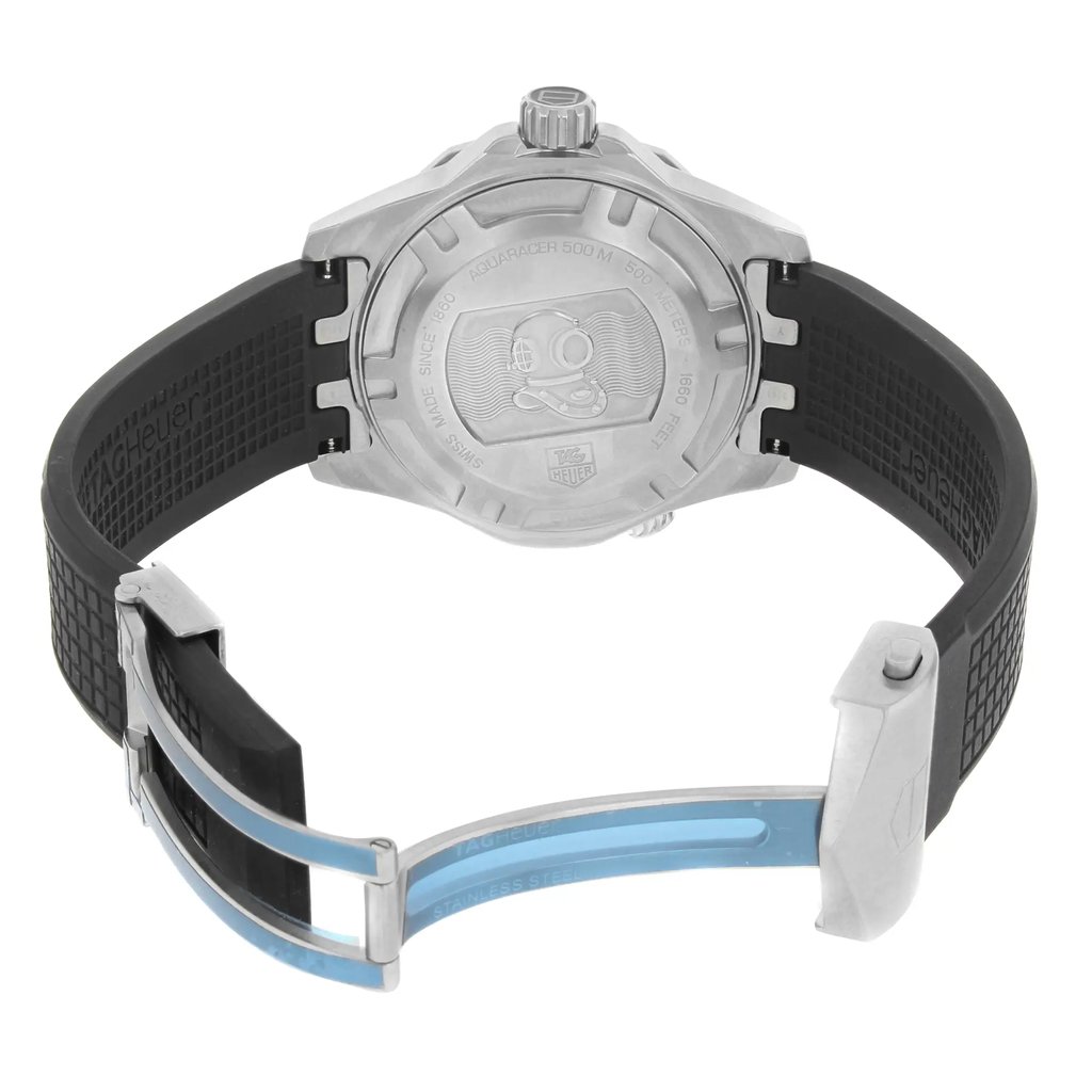 Back View Of {Caseback} Back Case And Open Silicon/Rubber Band Of TAG Heuer WAJ1110.FT6015 Watch Display Model Condition