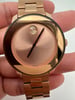 Up Close Front Facing Picture Of Movado 3600342 Stainless Steel Watch Pre Owned Condition