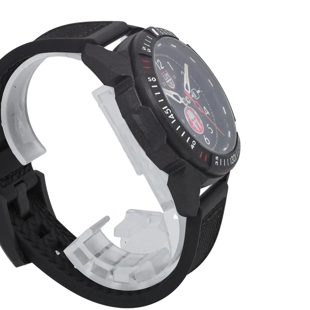 View Of Opposite Crown Facing Side Of Luminox XS.1001.SPARTAN Carbonox Watch Pre Owned Condition