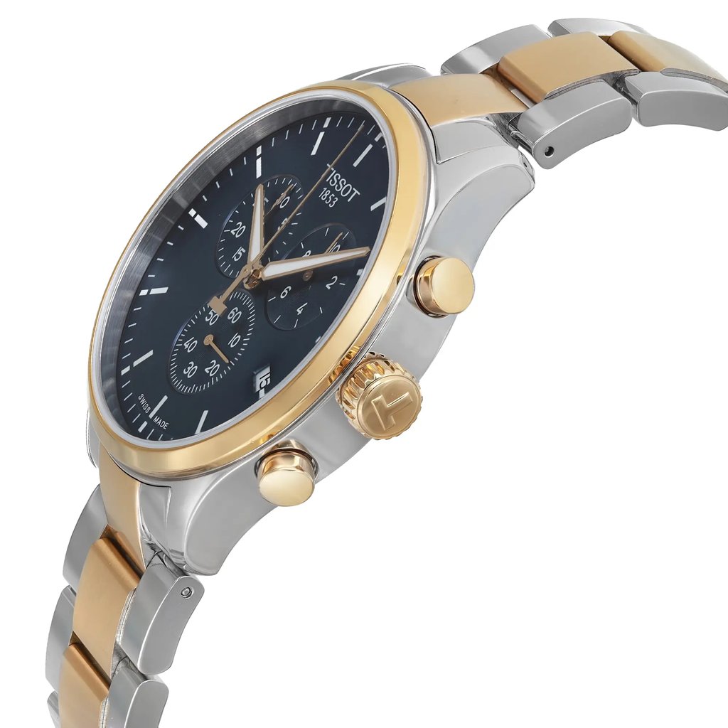 View Of Crown Facing Side Of Tissot T1166172204100 Stainless Steel Watch New With Defects Condition