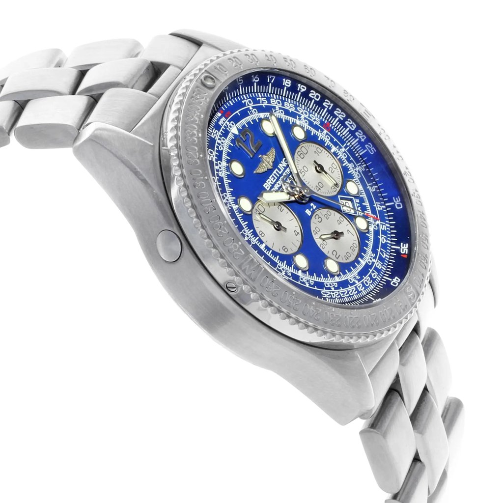 View Of Opposite Crown Facing Side Of Breitling A42362 Stainless Steel Watch Pre Owned Condition