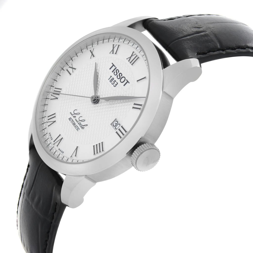 View Of Crown Facing Side Of Tissot T41.1.423.33 Stainless Steel Watch Pre Owned Condition