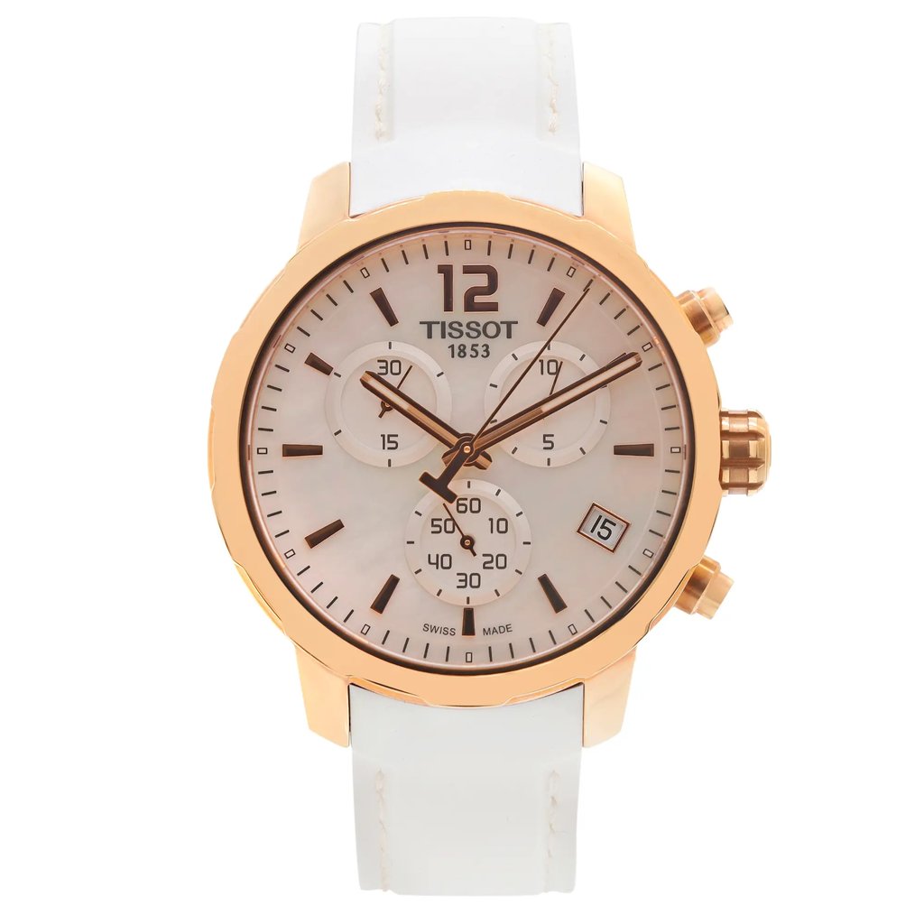 Front Full View Of Tissot T095.417.37.117.00 Stainless Steel Watch New With Defects Condition {Product Condition}
