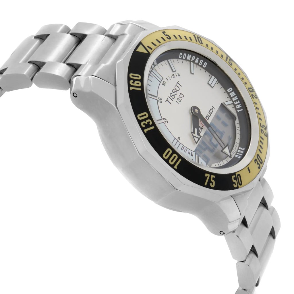 View Of Opposite Crown Facing Side Of Tissot T026.420.11.031.01 Stainless Steel Watch Pre Owned Condition