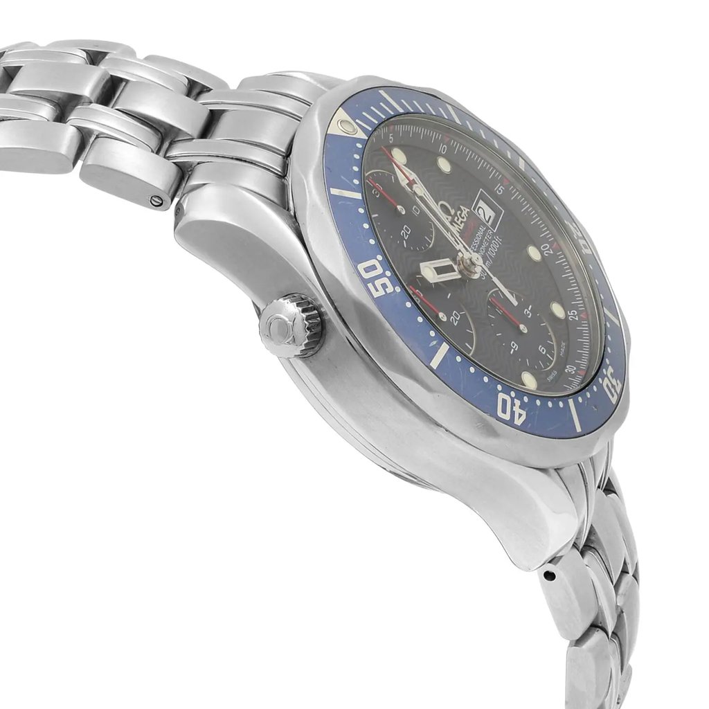 View Of Opposite Crown Facing Side Of OMEGA 2225.80.00 Stainless Steel Watch Pre Owned Condition