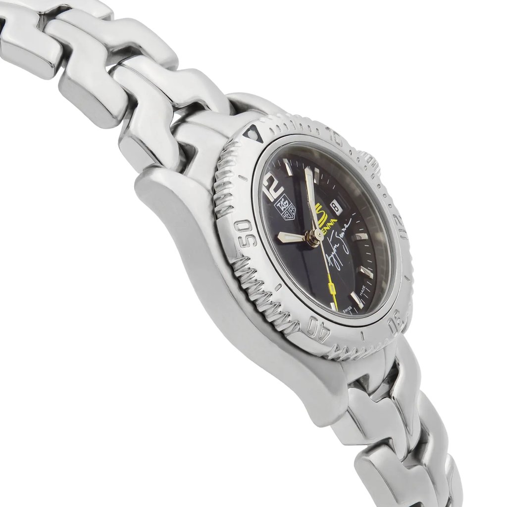 View Of Opposite Crown Facing Side Of TAG Heuer WT141N Stainless Steel Watch Pre Owned Condition