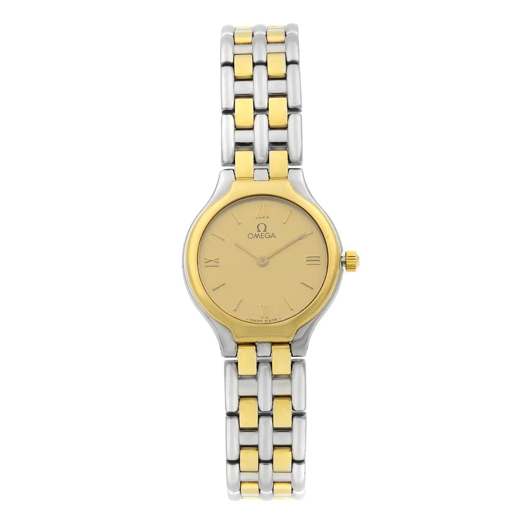 Front Full View Of OMEGA 595.0101 Stainless Steel Watch Pre Owned Condition {Product Condition}