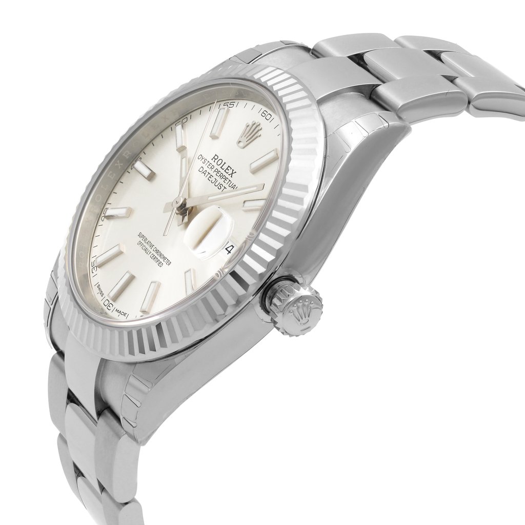 View Of Crown Facing Side Of Rolex 126334 Stainless Steel Watch Unworn Condition