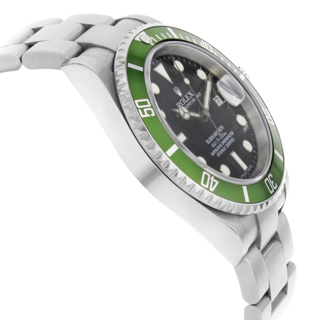 View Of Opposite Crown Facing Side Of Rolex 16610 T Stainless Steel Watch Pre Owned Condition