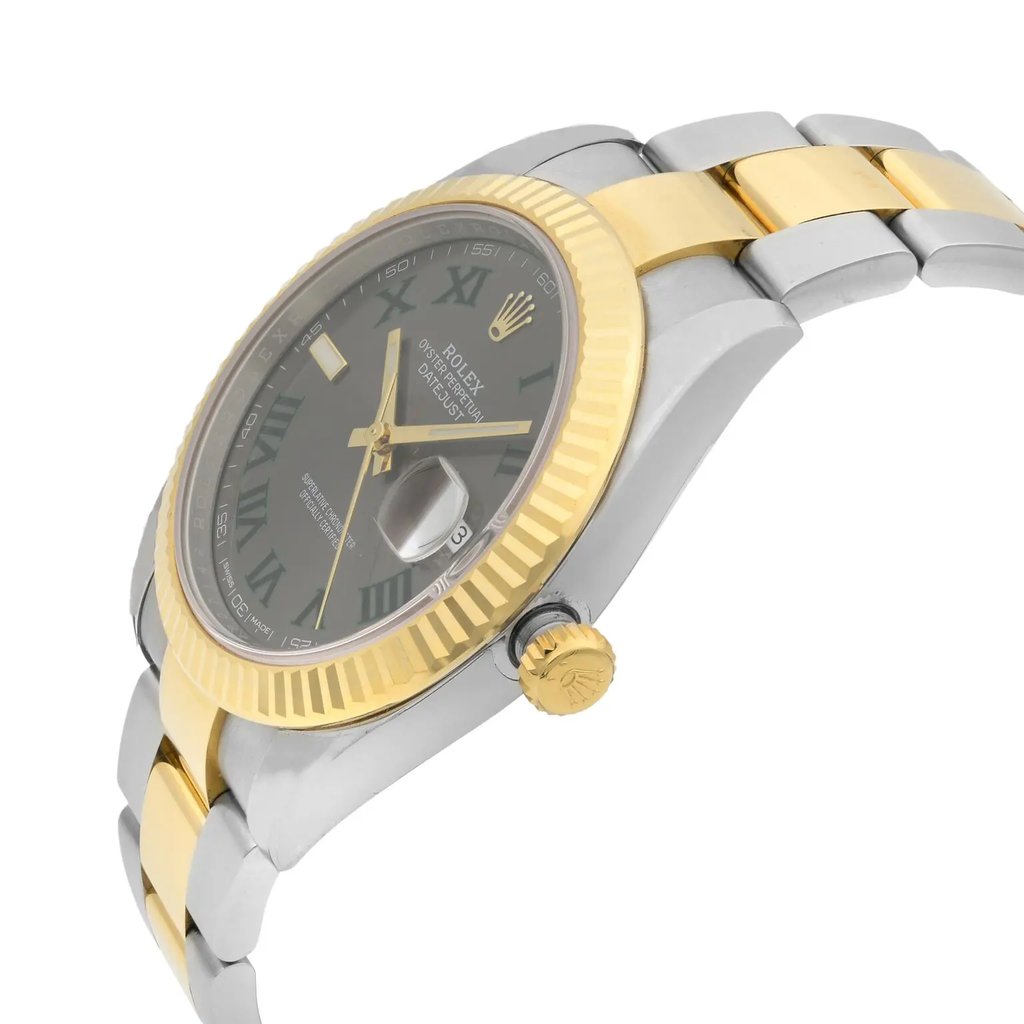 View Of Crown Facing Side Of Rolex 126333 Stainless Steel Watch Pre Owned Condition