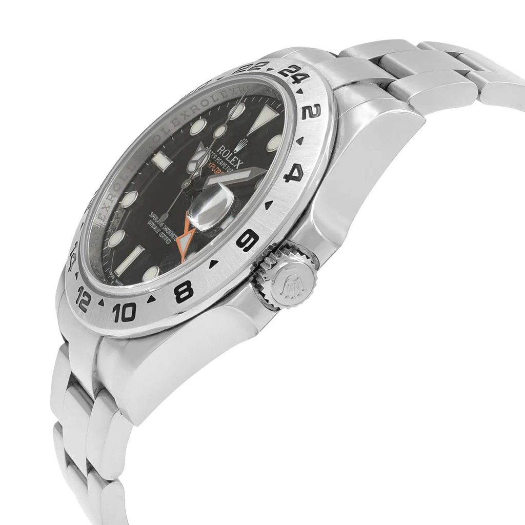 View Of Crown Facing Side Of Rolex 216570 Stainless Steel Watch Pre Owned Condition