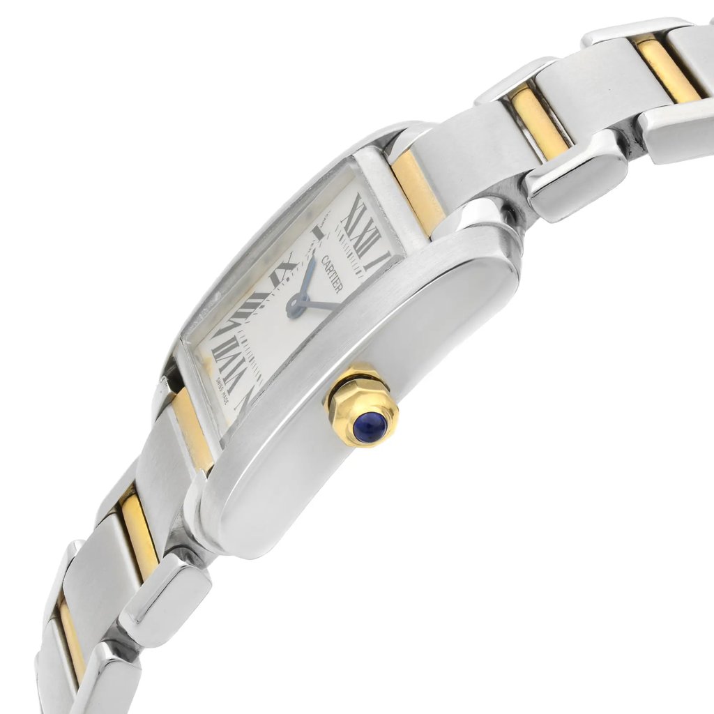 View Of Crown Facing Side Of Cartier W51007Q4 Stainless Steel Watch Pre Owned Condition