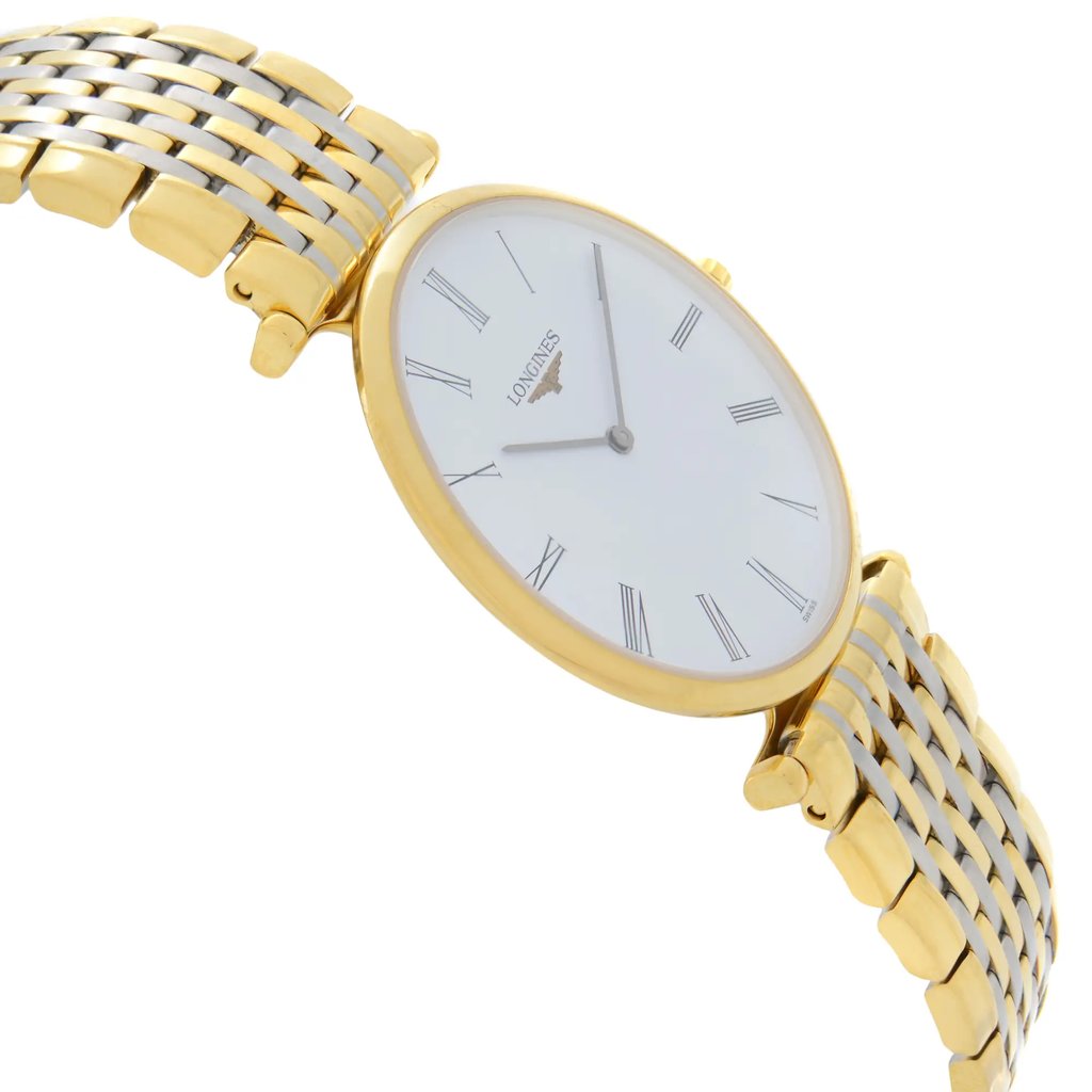 View Of Opposite Crown Facing Side Of Longines L4.755.2.11.7 Stainless Steel Watch Pre Owned Condition