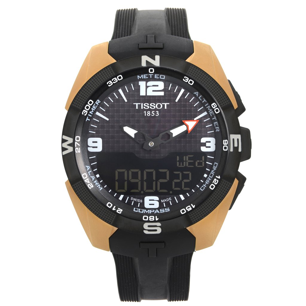 Front Full View Of Tissot T091.420.47.207.00 Titanium Watch New With Defects Condition Good