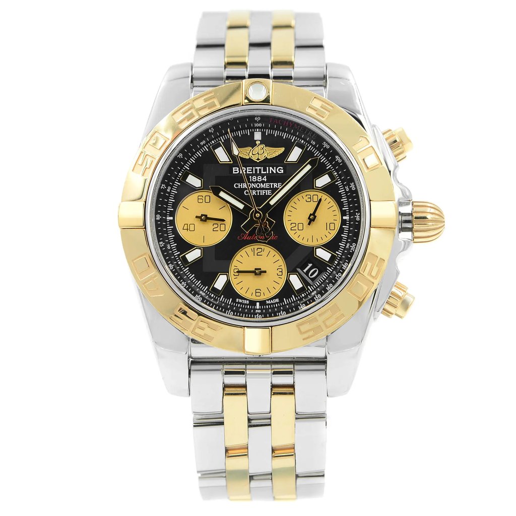 Front Full View Of Breitling CB014012/BA53-378C Stainless Steel Watch Display Model Condition {Product Condition}