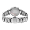 An image of a wristwatch from a back view, focusing on the closed clasp. The watch is positioned centrally and captured at a close distance, highlighting the metallic bracelet and the smooth, brushed finish of the watch back. The condition is noted as a display model.