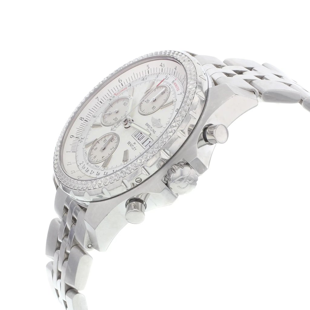 View Of Crown Facing Side Of Breitling A1336313/G680-981A Stainless Steel Watch Display Model Condition