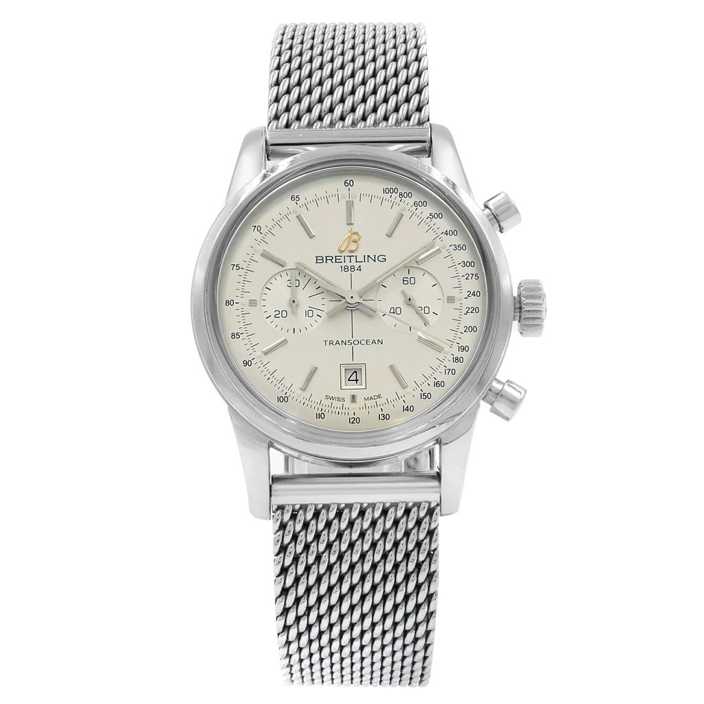 Front Full View Of Breitling A4131012/G757-171A Stainless Steel Watch Display Model Condition {Product Condition}