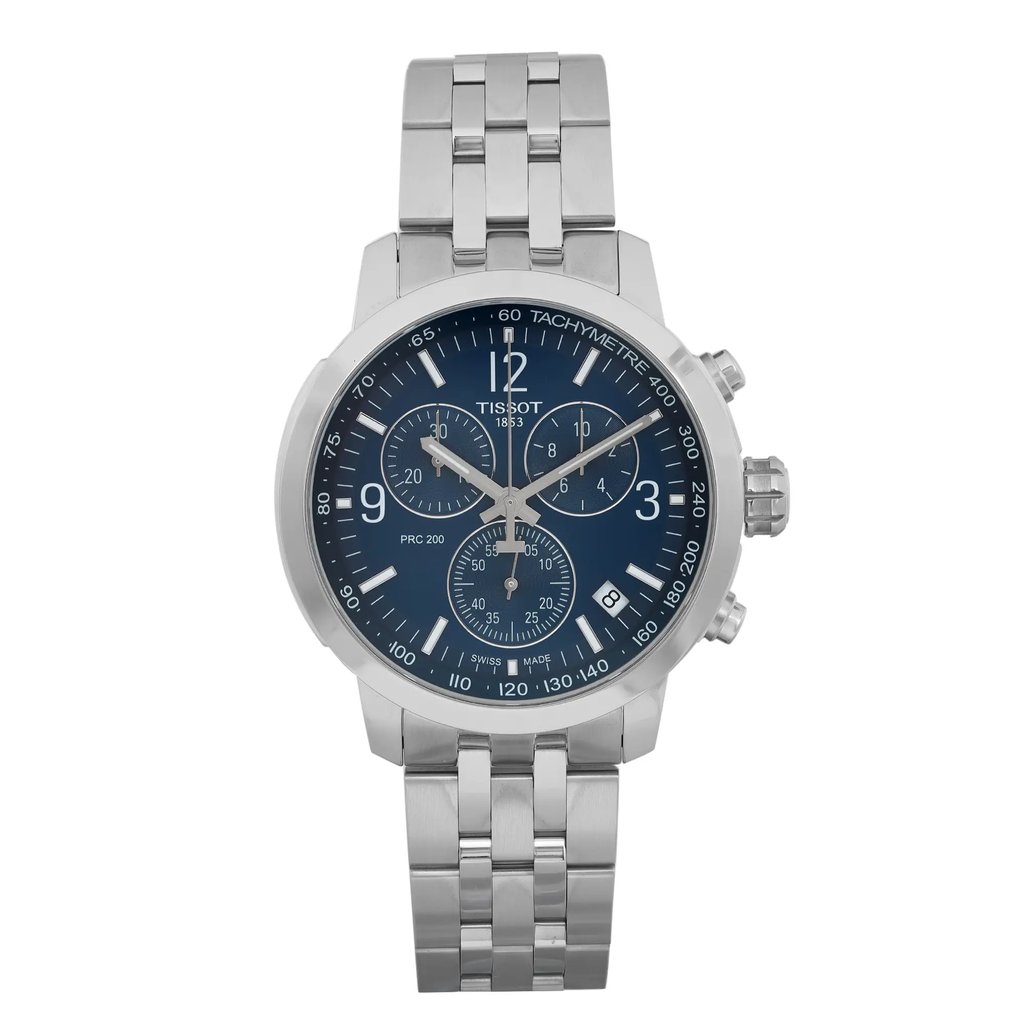 Front Full View Of Tissot T114.417.11.047.00 Stainless Steel Watch Display Model Condition Excellent