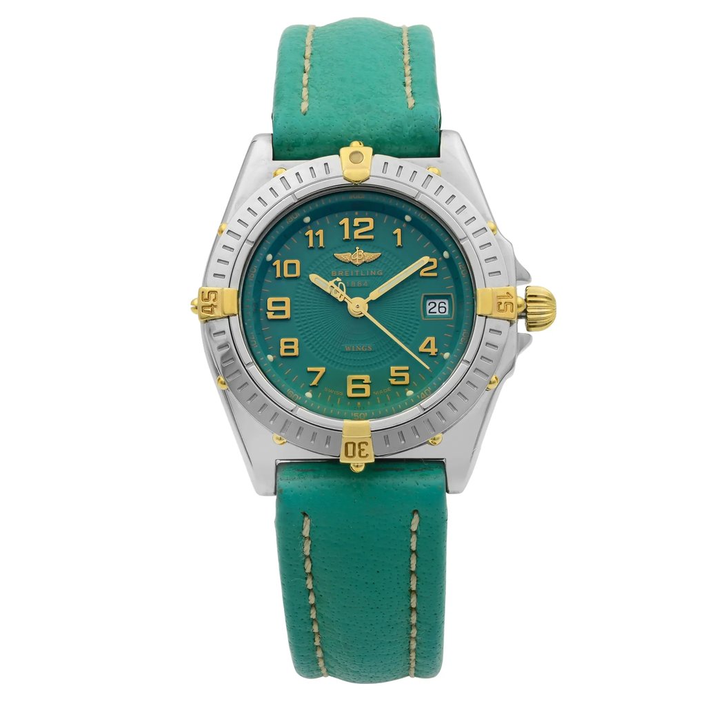 Front Full View Of Breitling B67050 Stainless Steel Watch Pre Owned Condition {Product Condition}