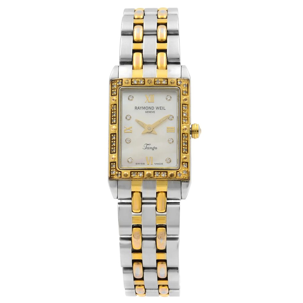 Front Full View Of RAYMOND WEIL 5971-SPS-00995 Stainless Steel Watch Pre Owned Condition {Product Condition}