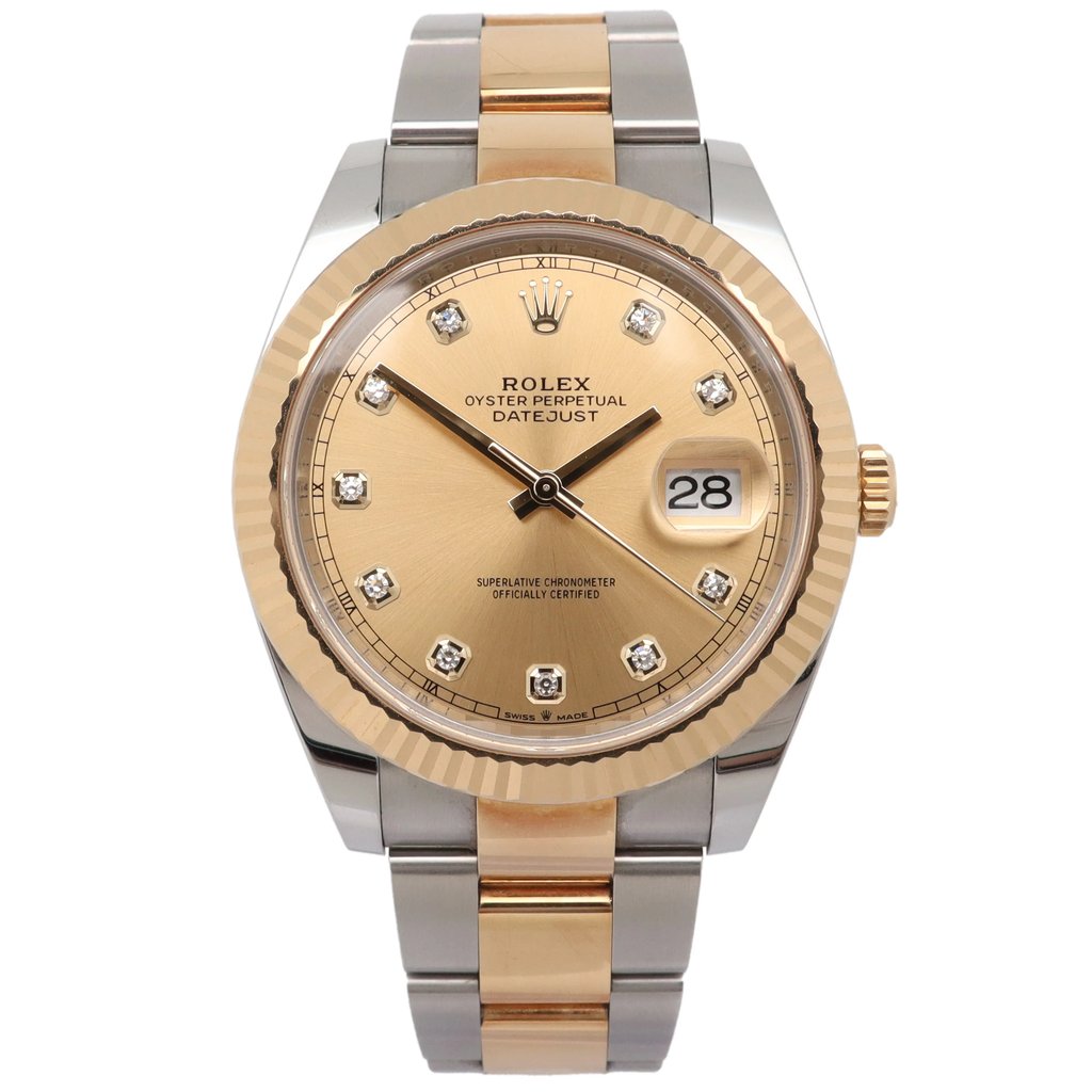 Front Full View Of Rolex 126333G Stainless Steel Watch Pre Owned Condition {Product Condition}