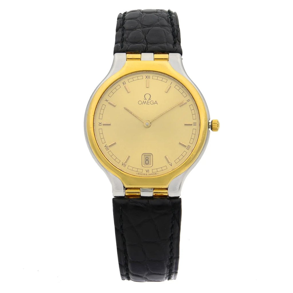 Front Full View Of OMEGA 196.0316 Stainless Steel Watch Pre Owned Condition {Product Condition}