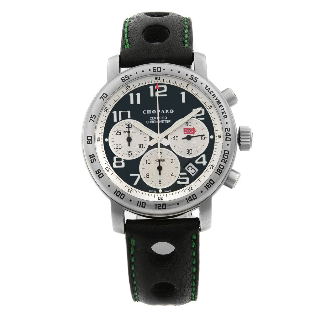 Front Full View Of Chopard N/A Titanium Watch Pre Owned Condition {Product Condition}