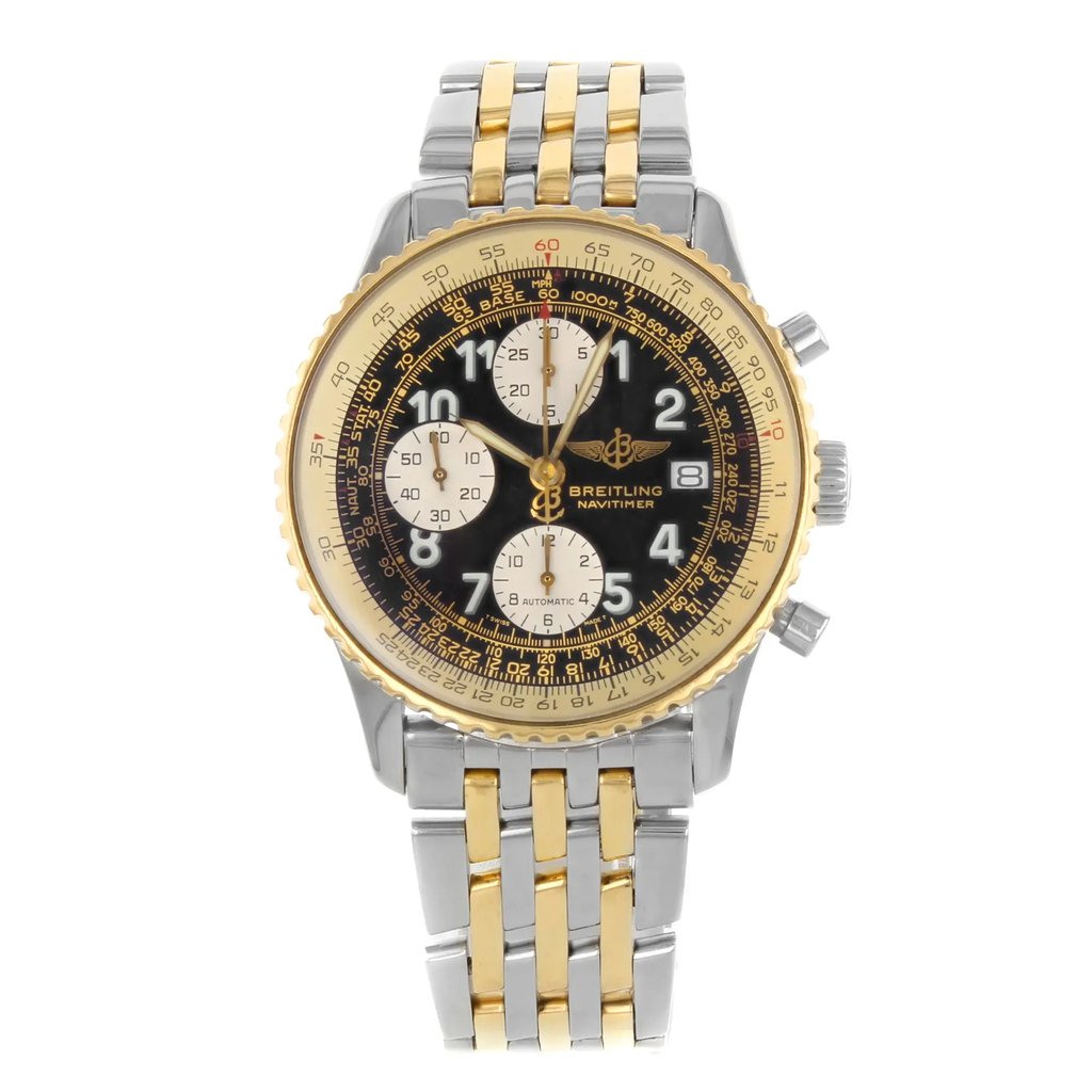 Front Full View Of Breitling D13322 Stainless Steel Watch Pre Owned Condition {Product Condition}