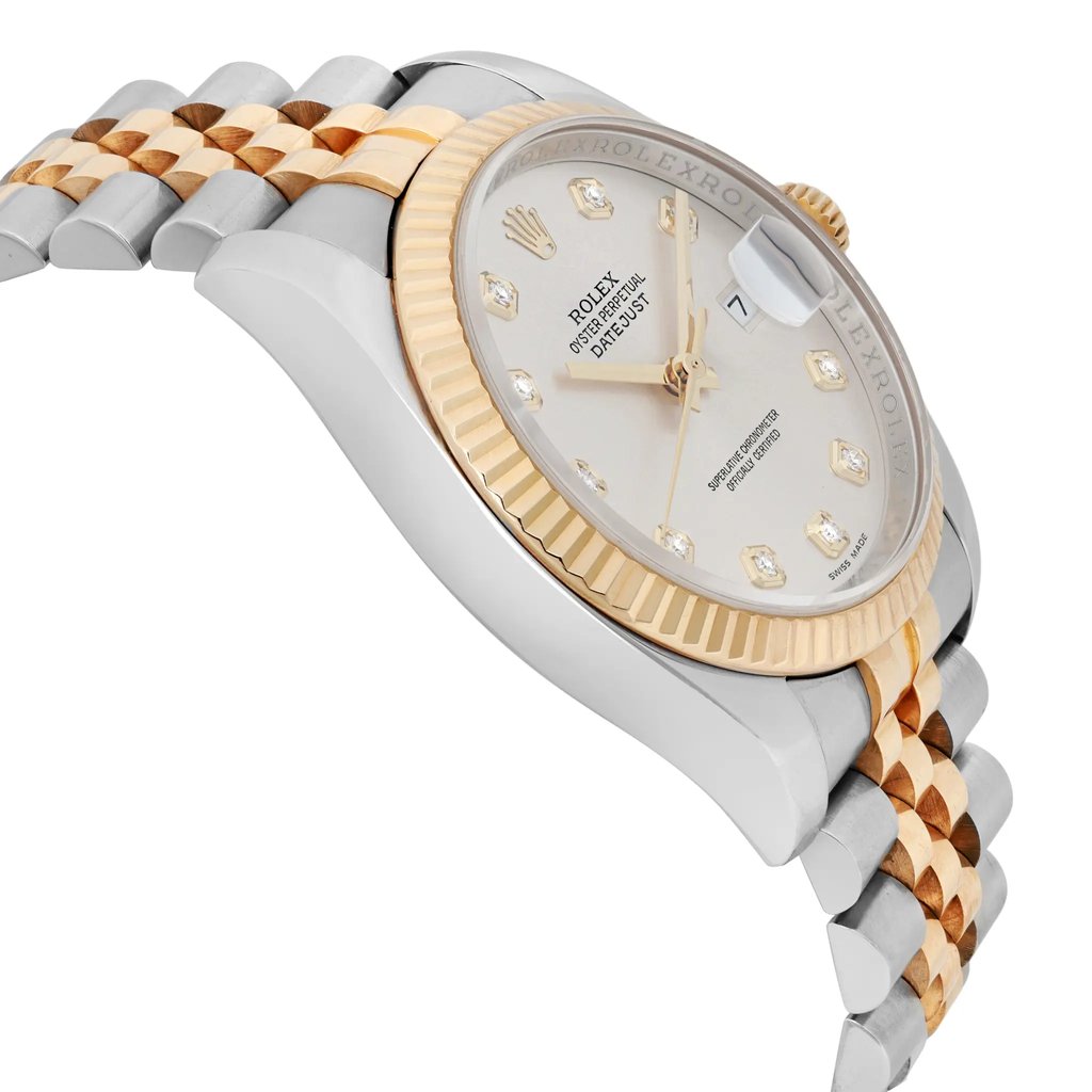 View Of Opposite Crown Facing Side Of Rolex 116233 Stainless Steel Watch Pre Owned Condition