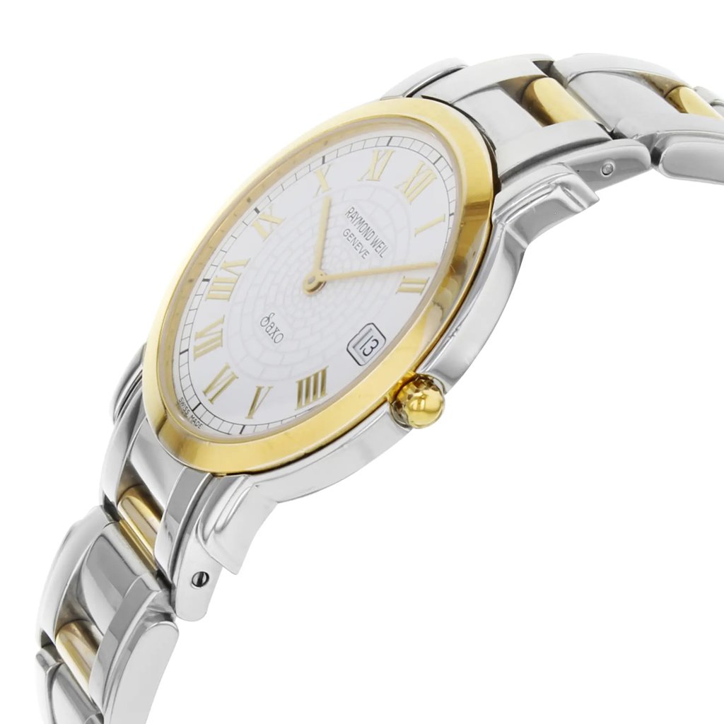 View Of Crown Facing Side Of RAYMOND WEIL 9521TT/GR Stainless Steel Watch Pre Owned Condition
