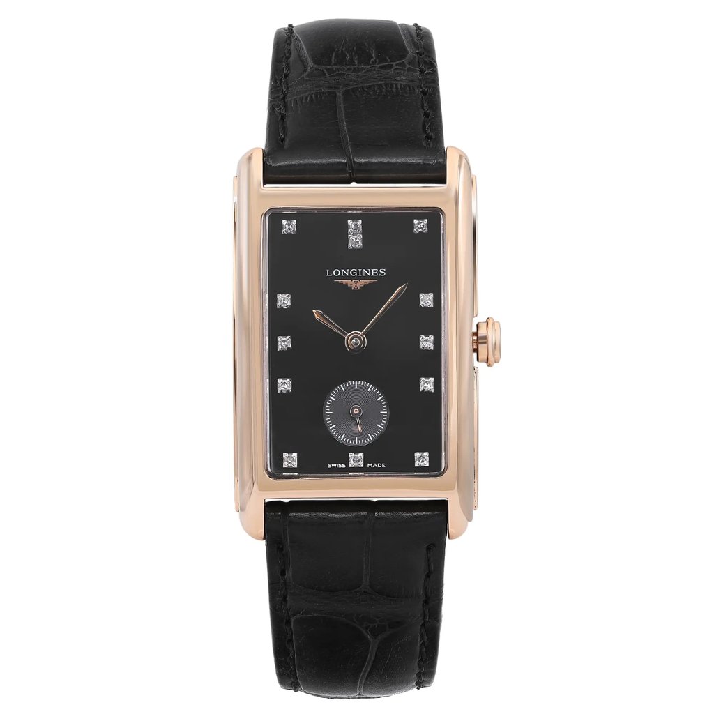 Front Full View Of Longines L5.512.8.57.0 Rose Gold Watch Display Model Condition Excellent