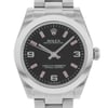 Up Close Front Facing Picture Of Rolex 177200 Stainless Steel Watch Display Model Condition