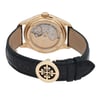 Back View Of Exhibition Back Case And Closed Leather Band Of Patek Philippe 5146J-001 Watch Pre Owned Condition