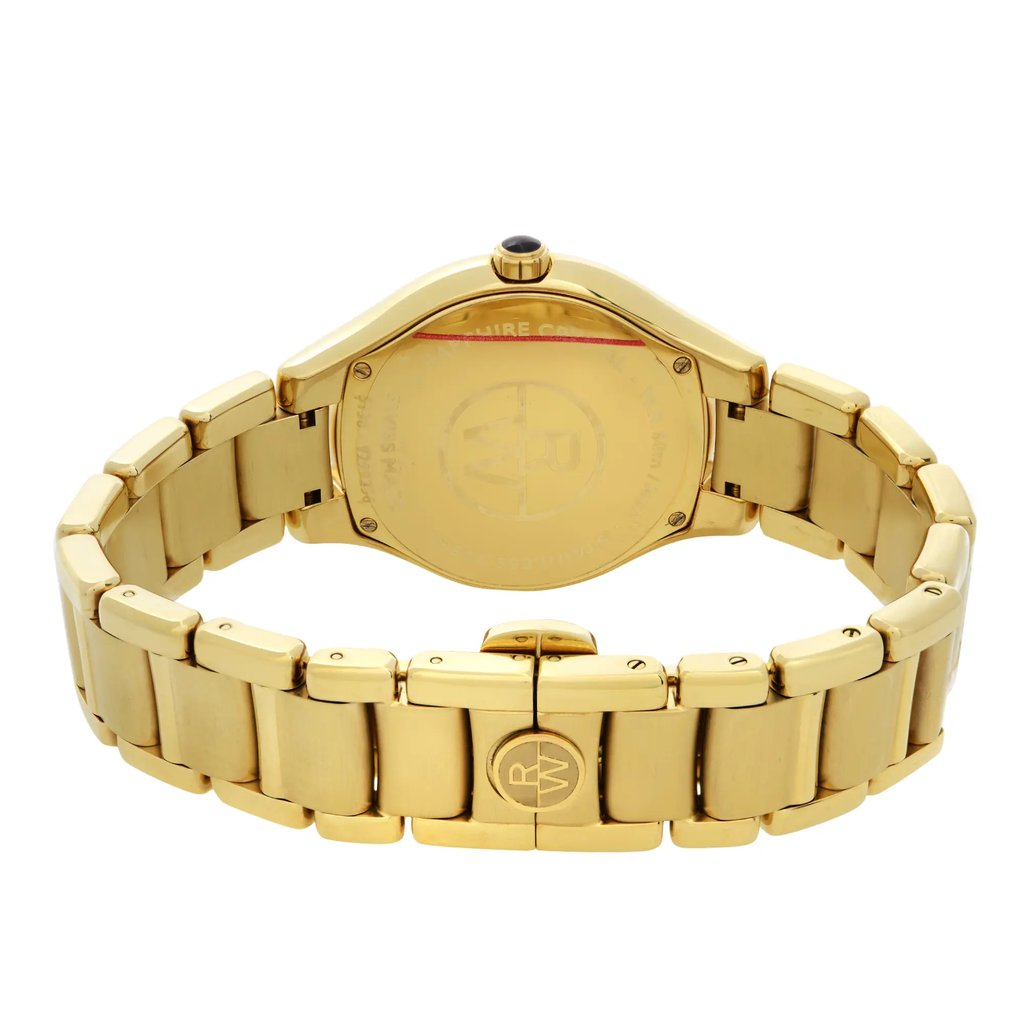 Back View Of Solid Back Case And Closed Stainless Steel Band Of RAYMOND WEIL 5136-P-00995 Watch Pre Owned Condition
