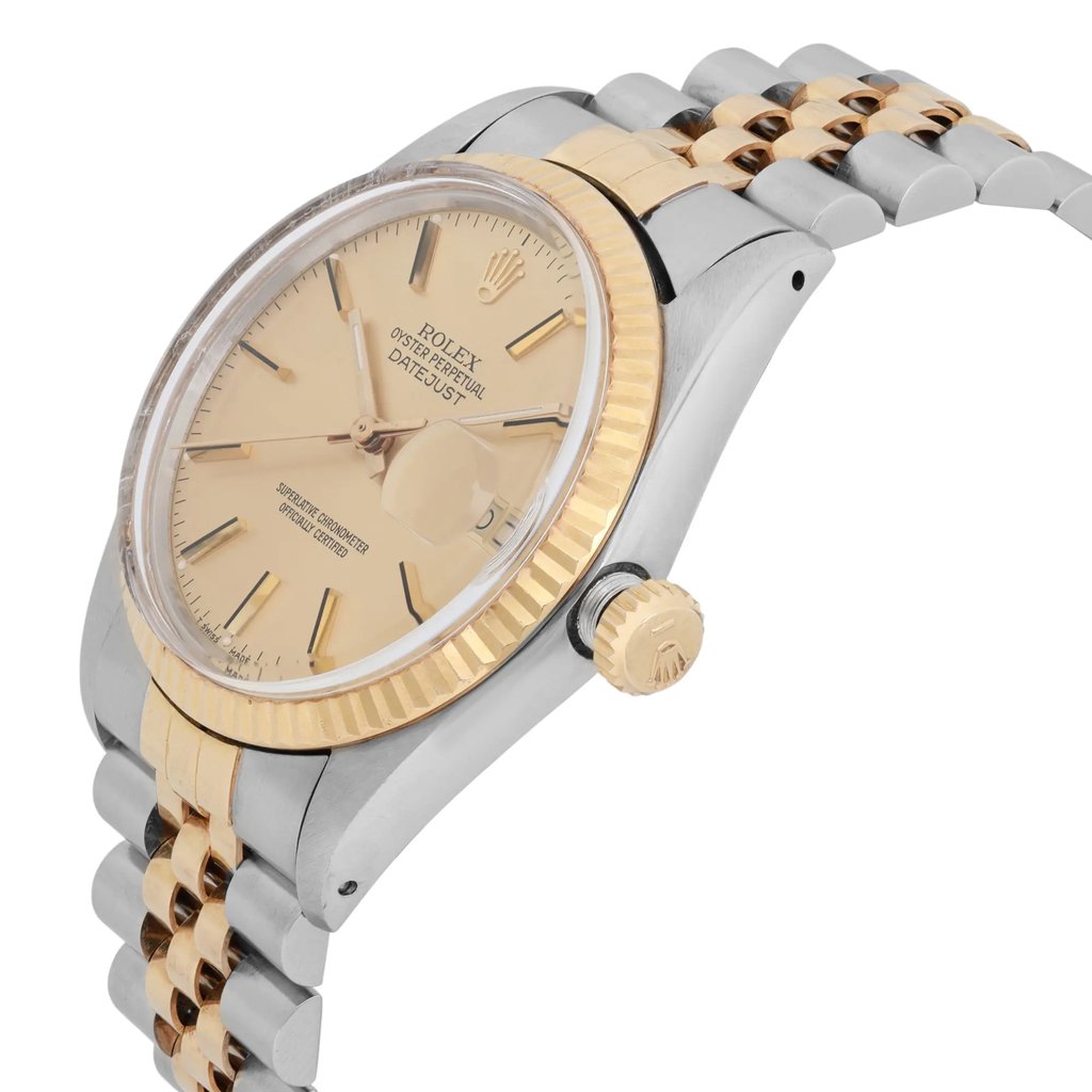 View Of Crown Facing Side Of Rolex 16013 Stainless Steel Watch Pre Owned Condition