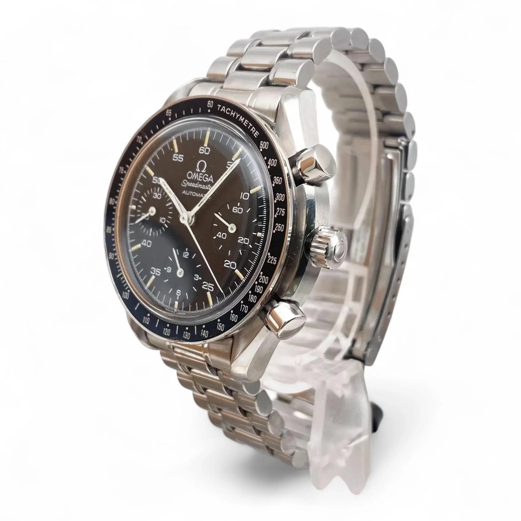 View Of Crown Facing Side Of OMEGA 3510.50.00 Stainless Steel Watch Pre Owned Condition