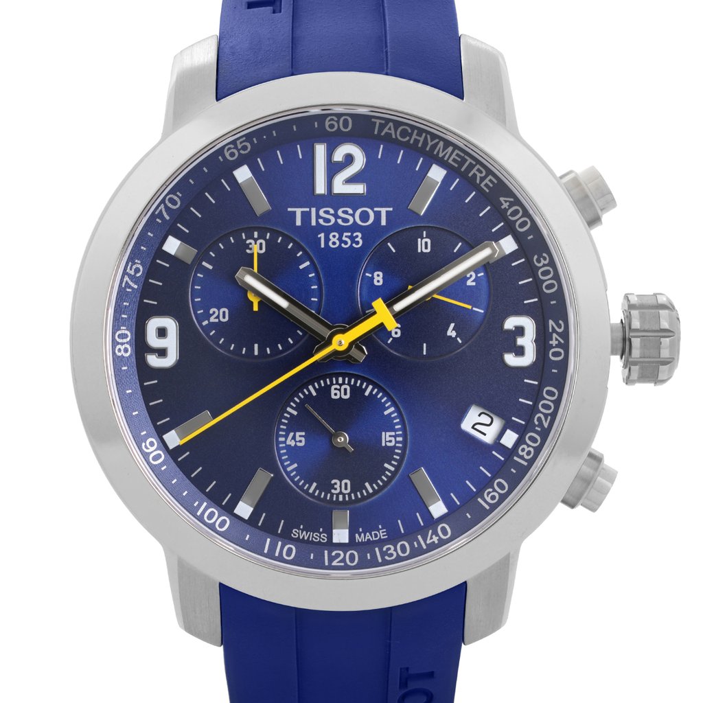 Up Close Front Facing Picture Of Tissot T055.417.17.047.00 Stainless Steel Watch New Condition