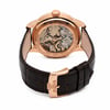 Back View Of Exhibition Back Case And Closed Leather Band Of Jaeger-LeCoultre Q6062520 Watch Pre Owned Condition